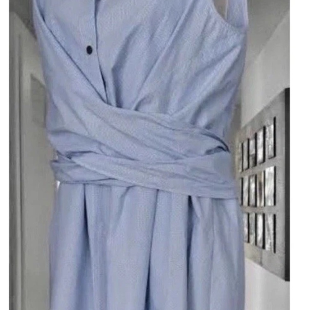 10 Crosby Derek Lam Light Blue Midi Dress 8 NWOT